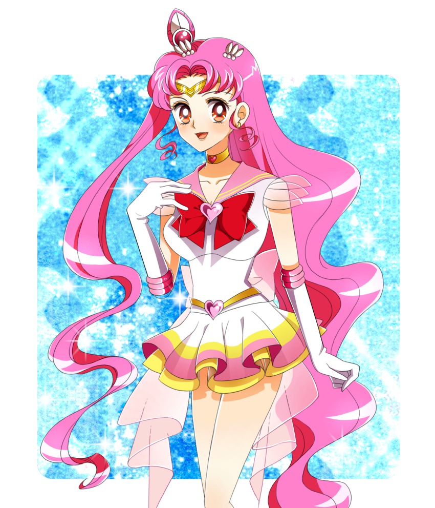 1990s_(style), 1girl, aged_up, alternate_hairstyle, aqua_background, bad_id, bad_pixiv_id, bishoujo_senshi_sailor_moon