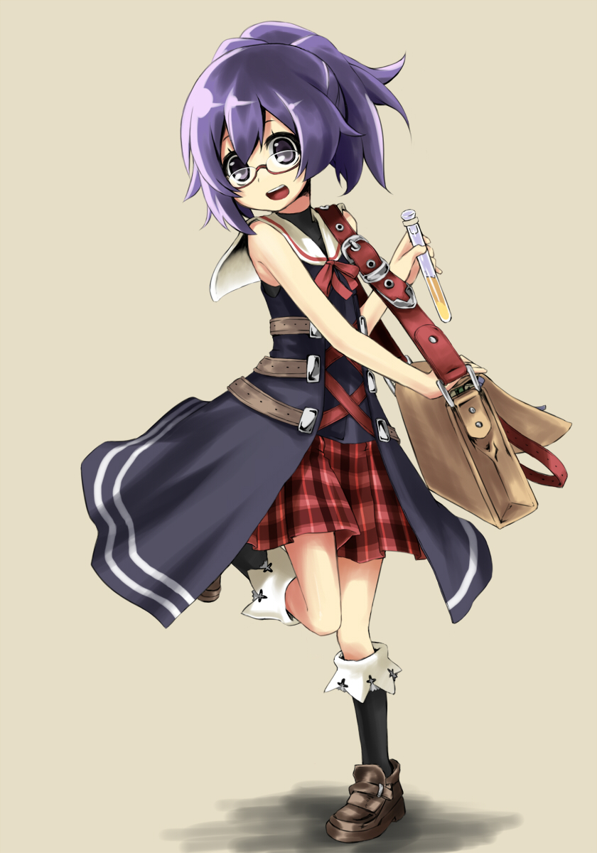 atlus, bad_id, bad_pixiv_id, bag, bare_shoulders, etrian_odyssey, glasses, highres