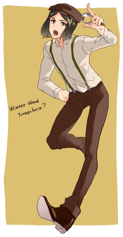 01rosso, 1boy, alternate_costume, bad_id, bad_pixiv_id, brown_background, newsboy_cap, fate/zero