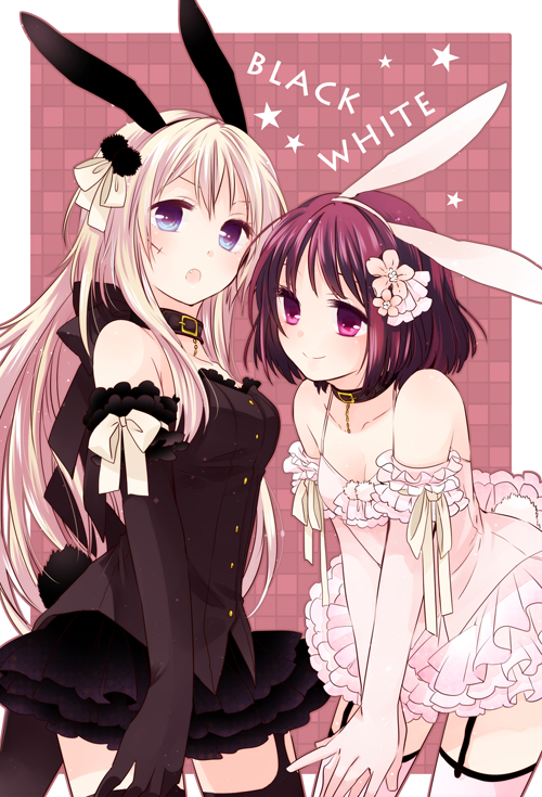 2girls, alternate_costume, alternate_eye_color, alternate_hair_color, animal_ears, axis_powers_hetalia, bad_id, bad_pixiv_id