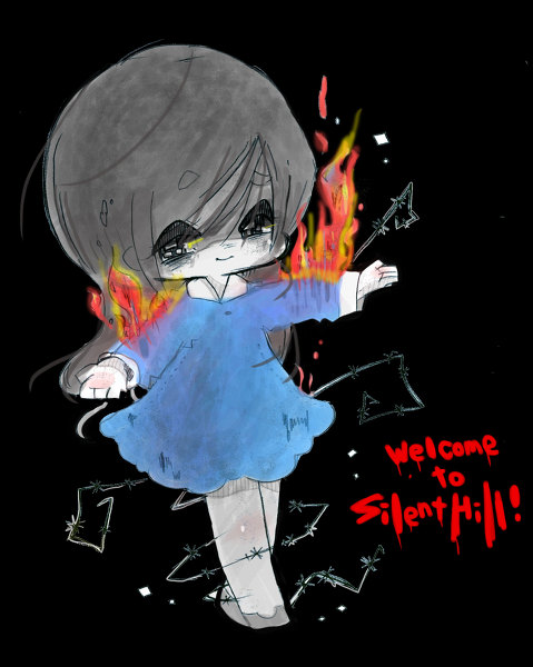 1girl, alessa_gillespie, artist_request, dark_alessa, female_focus, image_sample, konami, no_pants, pixiv_sample, resized, school_uniform, silent_hill, silent_hill_(movie), silent_hill_(series), solo