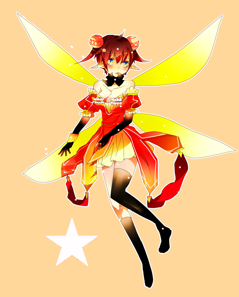 bad_id, bad_pixiv_id, blue_eyes, fairy, kochair, original, red_hair, solo