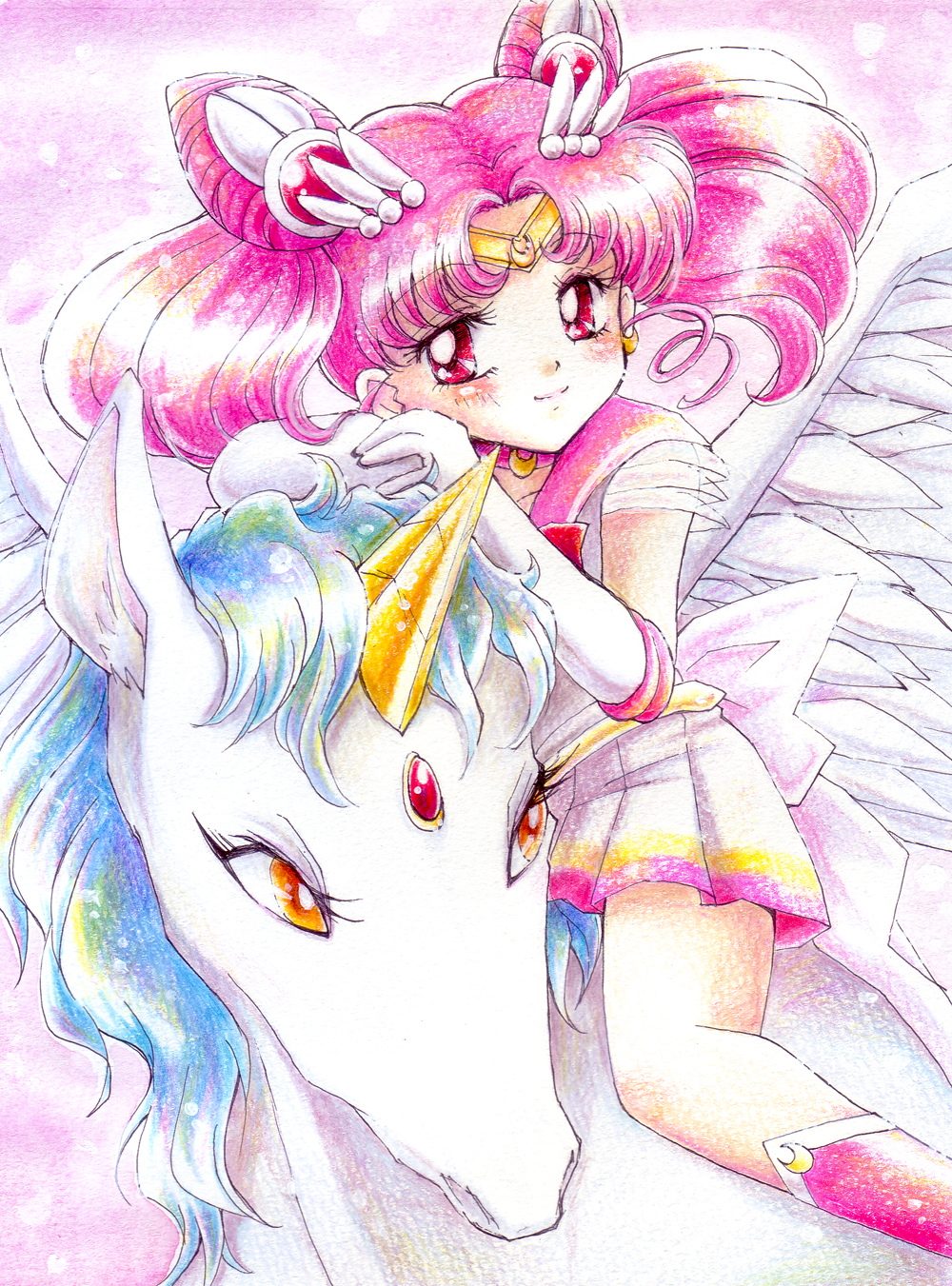 1990s_(style), 1girl, bishoujo_senshi_sailor_moon, bishoujo_senshi_sailor_moon_supers, boots, bow, chibi_usa, child