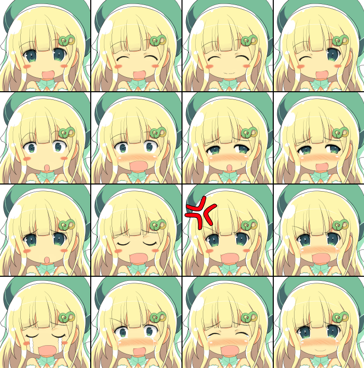 10s, ^_^, blonde_hair, blush, emotion, closed_eyes, green_eyes, senran_kagura, tears, yomi_(senran_kagura)