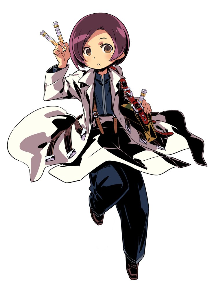 1boy, atlus, bag, brown_eyes, etrian_odyssey, full_body, himukai_yuuji, male_focus
