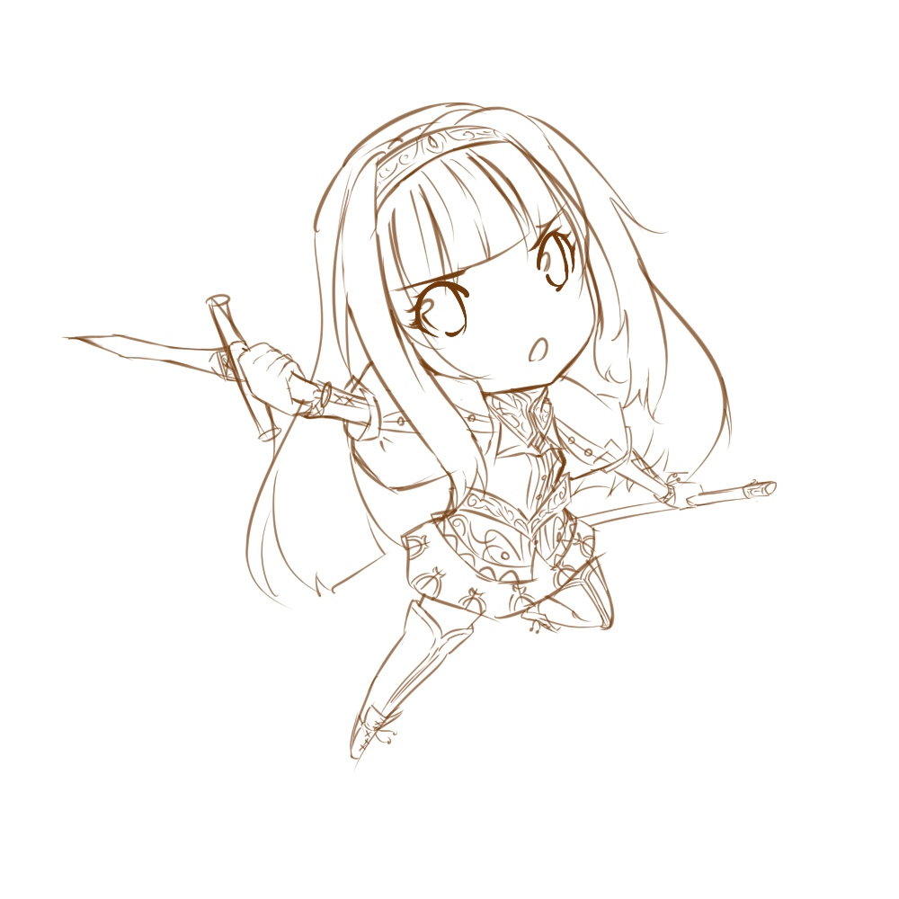 1girl, aerlai, aeror, alicia_(valkyrie_profile_2), armor, armored_dress, chibi, dress