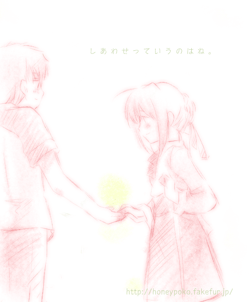 1boy, 1girl, ahoge, artoria_pendragon_(fate), blush, check_translation, couple, denim