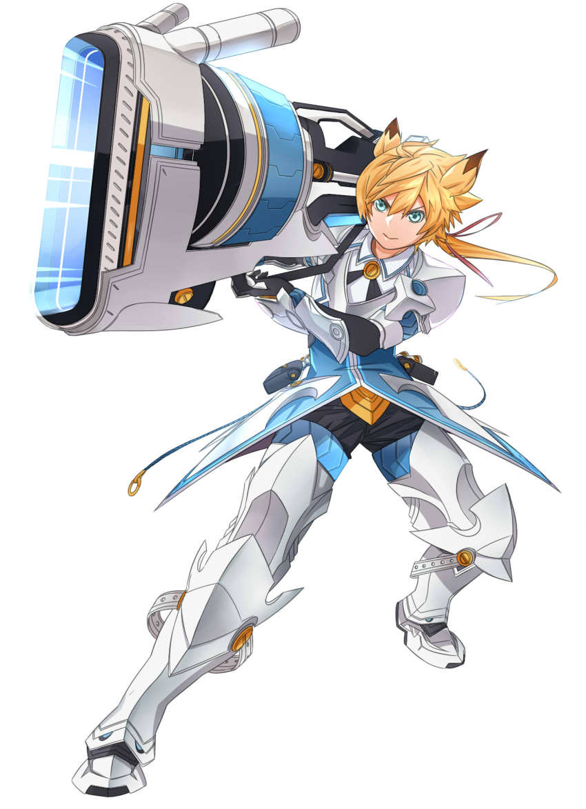 1boy, animal_ears, aqua_eyes, armor, bad_id, bad_pixiv_id, blonde_hair, blue_eyes