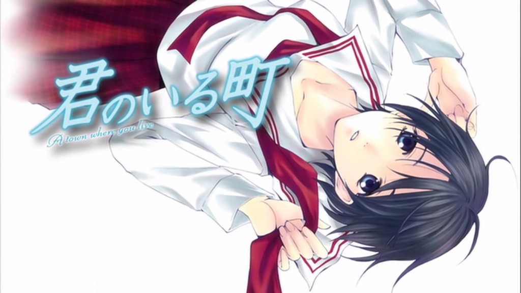 1girl, black_hair, blue_eyes, female_focus, kanzaki_nanami, kimi_no_iru_machi, school_uniform, short_hair