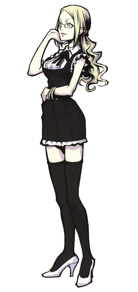 1girl, black_thighhighs, blonde_hair, bow, bracelet, dress, female_focus, glasses