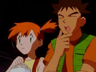 animated, animated_gif, brock_(pokemon), eating, food, ichiishi_sayuri, lowres, misty_(pokemon)