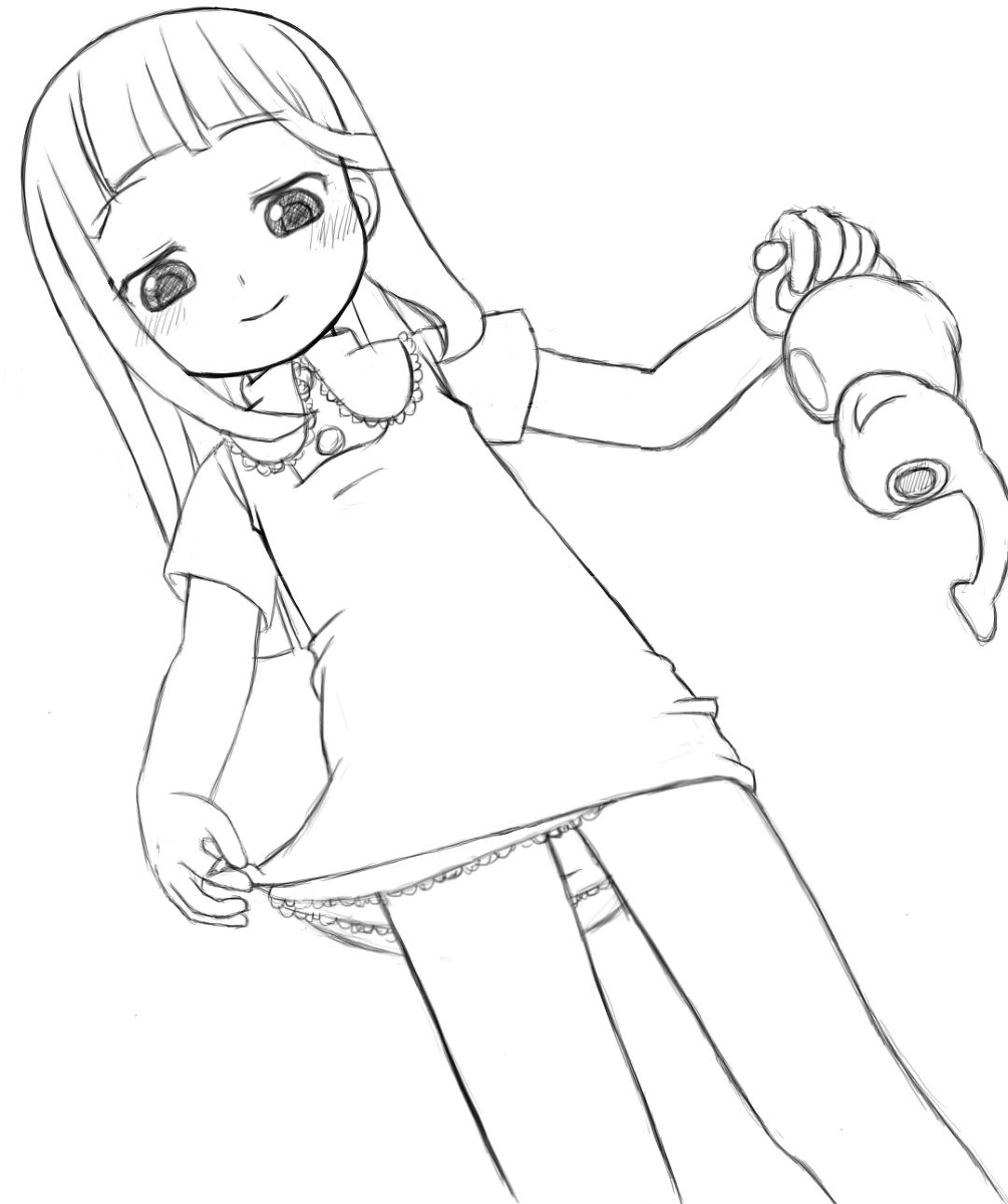 1girl, child, dress, female_focus, highres, koizumi_marina, ojamajo_doremi, simple_background