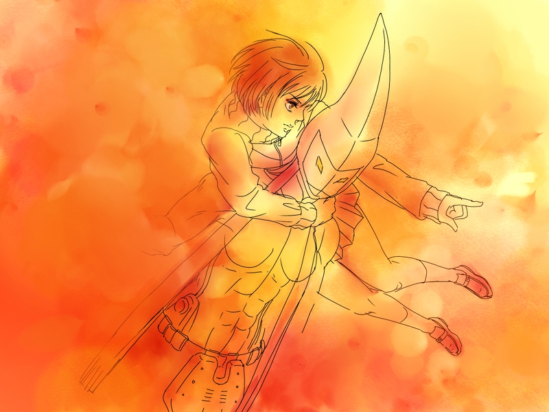 2girls, armor, asahijima, atlus, bad_id, bad_pixiv_id, bare_legs, breasts