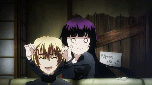 1boy, animal_ears, animated, animated_gif, black_hair, cat_ears, kanoe_yuuko, long_hair, niiya_teiichi, tasogare_otome_x_amnesia