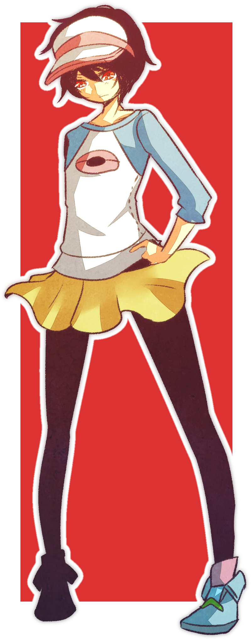 black_hair, black_legwear, cosplay, costume_switch, crossdressing, highres, long_image, male_focus