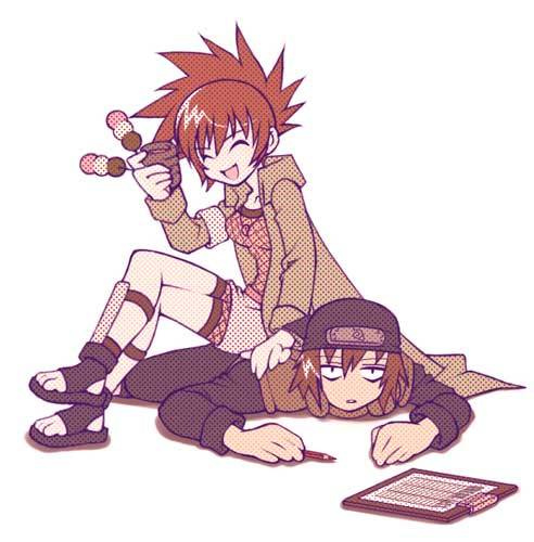 1boy, 1girl, ^_^, artist_request, bodystocking, breasts, clipboard, closed_eyes