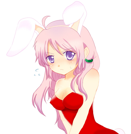 ahoge, animal_ears, ashley_(luminous_arc), bare_shoulders, breasts, rabbit_ears, luminous_arc, luminous_arc_3