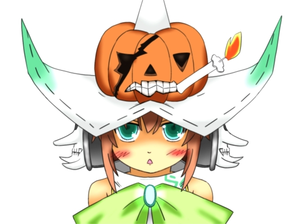 1girl, aqua_eyes, bare_shoulders, blush, brown_hair, candle, luminous_arc, luminous_arc_3