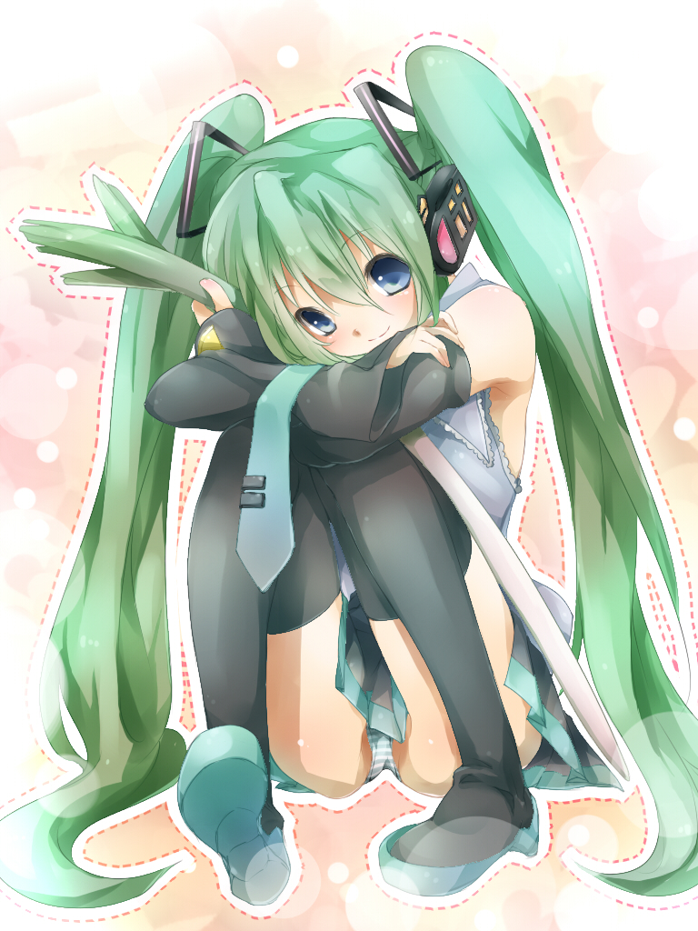 1girl, alric, colorized, female_focus, fira_yuki, hatsune_miku, headphones, long_hair