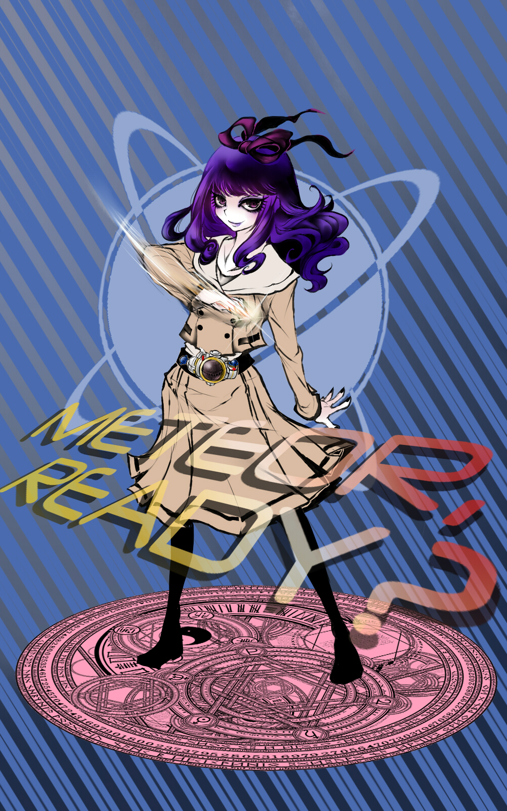 1girl, belt, black_hair, female_focus, hair_ribbon, highres, ichima, kamen_rider