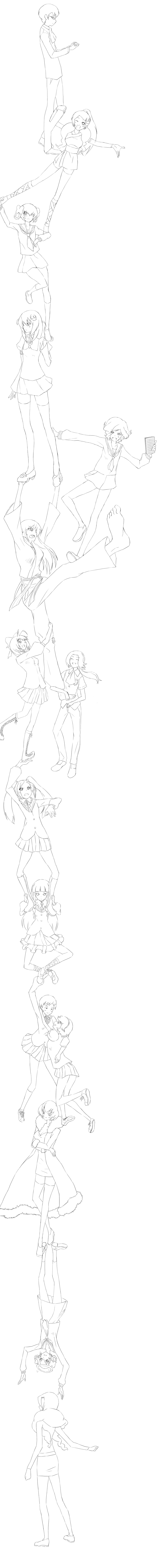 1boy, 6+girls, absurdres, aoyama_mio, ayukawa_tenri, boots, bow, crossdressing