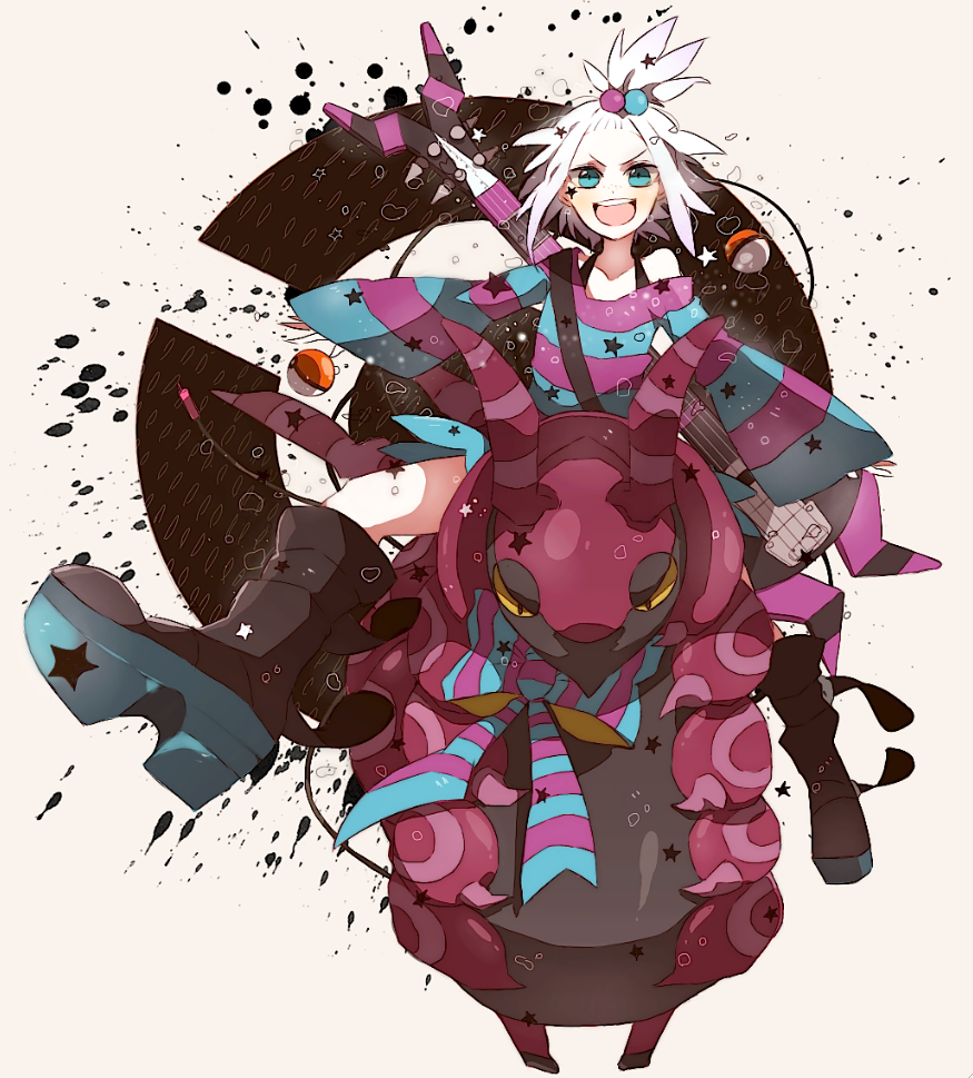 >:), >:d, 10s, 1girl, :d, bad_id, bad_pixiv_id, bare_shoulders