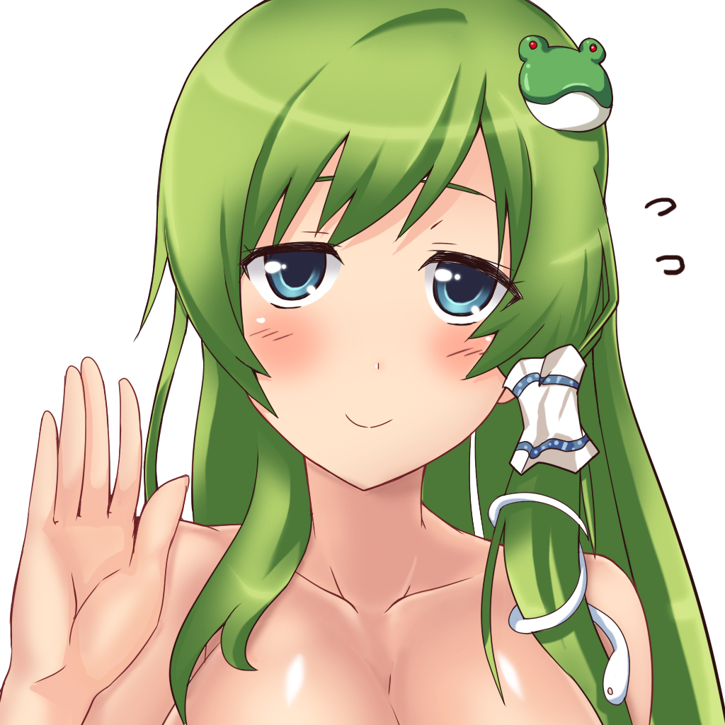 1_(kawaseha), 1girl, bare_shoulders, blue_eyes, blush, collarbone, female_focus, flying_sweatdrops