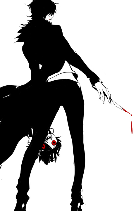 1boy, back, blood, coat, flower, garry_(ib), ib_(kouri), male_focus