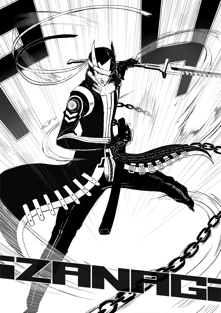 1boy, atlus, bad_id, bad_pixiv_id, cavo, chain, codpiece, collar