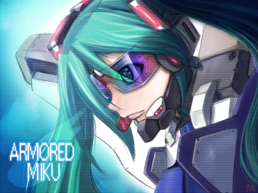 1girl, aqua_hair, female_focus, funaya_sakichi, hatsune_miku, long_hair, mecha_musume, solo