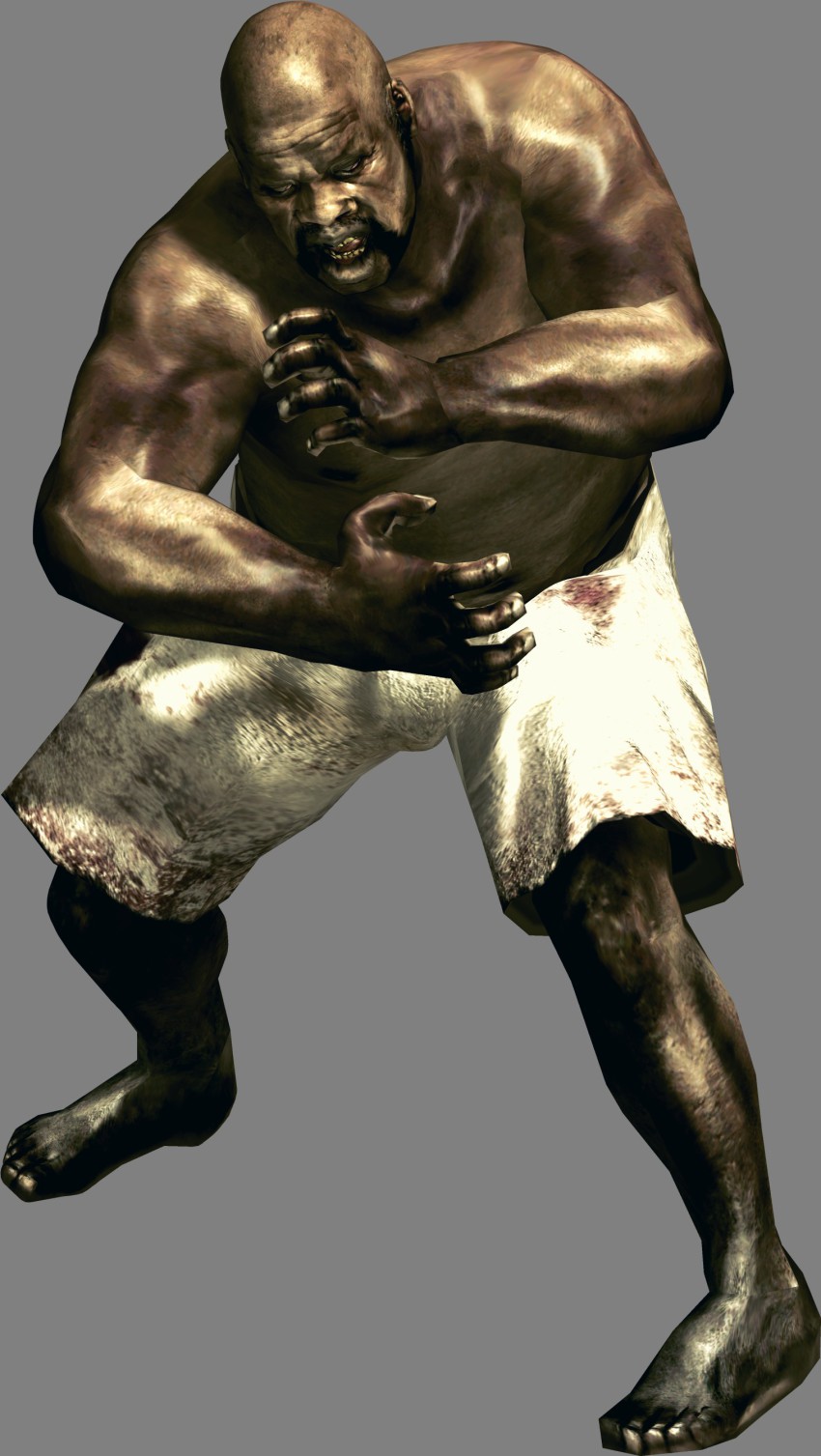 absurdres, bald, barefoot, big_man_majini, capcom, highres, majini, resident_evil