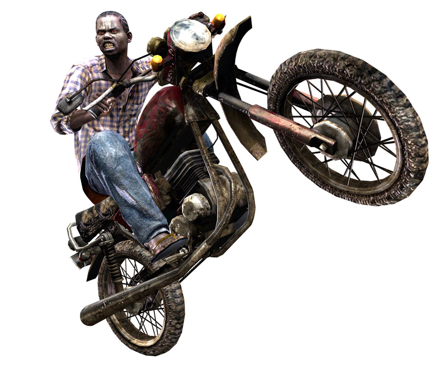 angry, capcom, majini, motor_vehicle, motorcycle, resident_evil, resident_evil_5, sandals