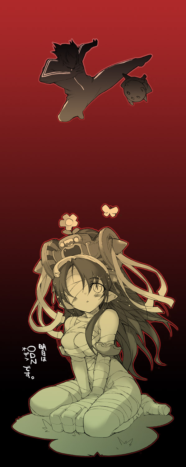 bandages, bug, butterfly, cat, cat_banchou, dai_(series), daibanchou, flower