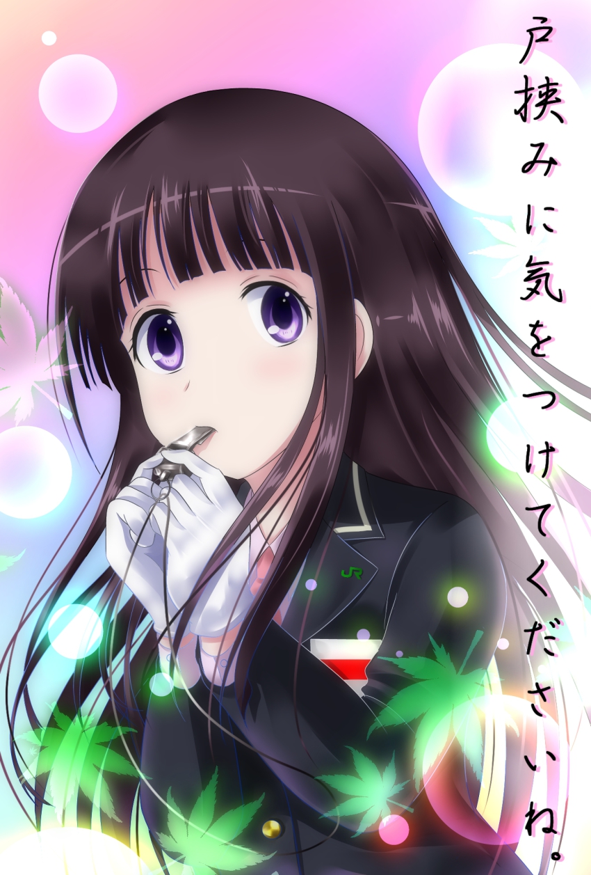10s, 1girl, alternate_costume, bad_id, bad_pixiv_id, black_hair, chitanda_eru, drugs