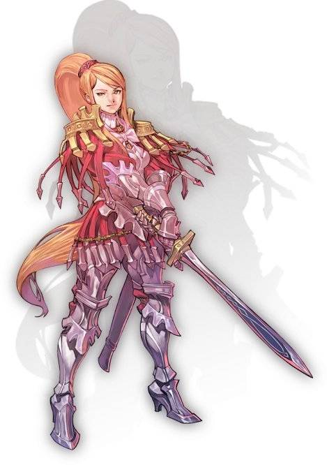 1girl, armor, blonde_hair, faulds, female_focus, gauntlets, graveyard, high_heels, jpeg_artifacts, long_hair, official_art, phiona, ponytail, shoes, solo, sword, valkyrie_profile:_covenant_of_the_plume, valkyrie_profile_(series), very_long_hair, warrior, weapon, zoom_layer