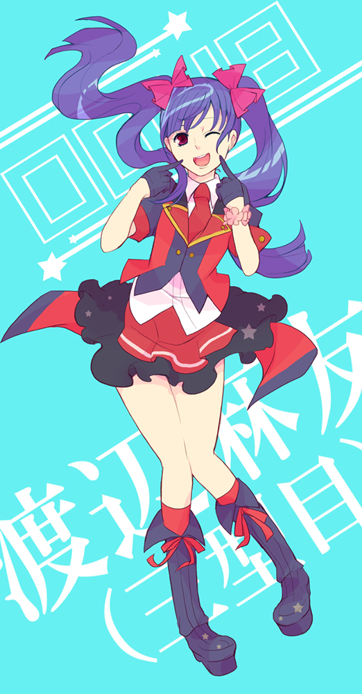 10s, 1girl, akb0048, blue_hair, boots, cyborg, female_focus, full_body