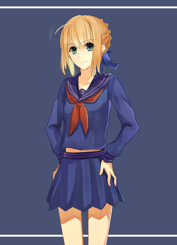 1girl, ahoge, alternate_costume, amazakesakumi1222, artoria_pendragon_(fate), bad_id, bad_pixiv_id, blonde_hair