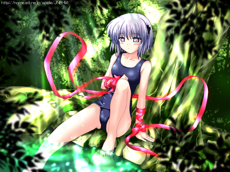 10s, 1girl, bad_id, bad_pixiv_id, barefoot, dappled_sunlight, female_focus, jnr-m