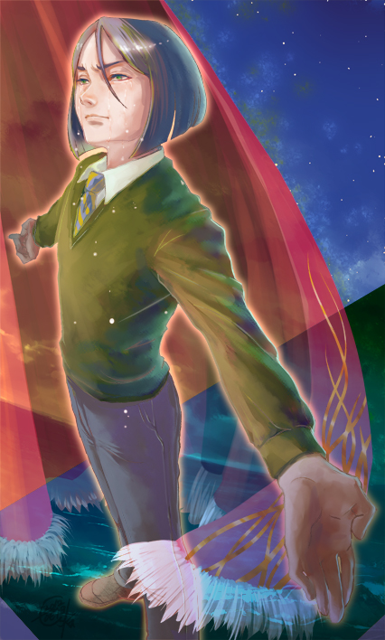 2boys, black_hair, cape, eska_(cervus), fate/zero, fate_(series), green_eyes, iskandar_(fate)