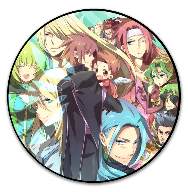 00s, botta, colette_brunel, forcystus, kratos_aurion, kvar, lloyd_irving, magnius, martel_yggdrasill, mithos_yggdrasill, multiple_boys, multiple_girls, pronyma, rodyle, tales_of_(series), tales_of_symphonia, aged_down, yuan_ka-fai, zelos_wilder