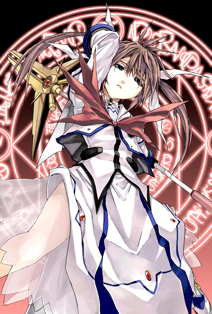 00s, 1girl, blue_eyes, bow, brown_hair, female_focus, fingerless_gloves, gloves