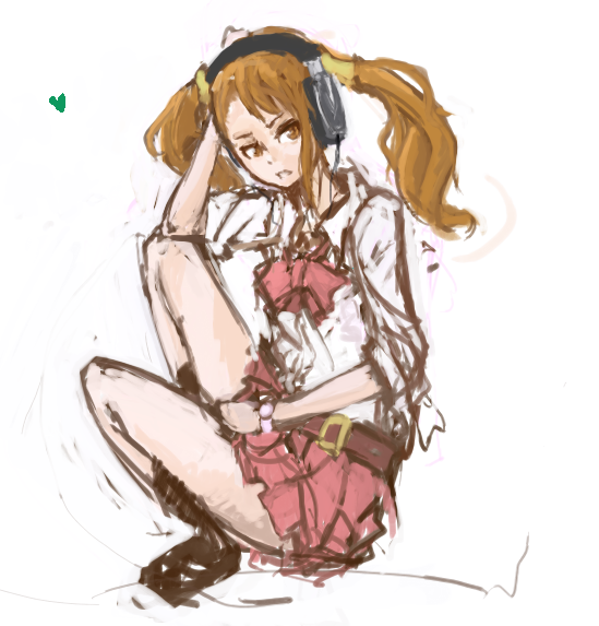 10s, 1girl, anjou_naruko, ano_hi_mita_hana_no_namae_wo_bokutachi_wa_mada_shiranai., belt, brown_eyes, brown_hair, female_focus