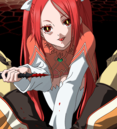 1girl, blood, long_hair, lowres, red_eyes, red_hair, rommy_(tales), tales_of_(series)