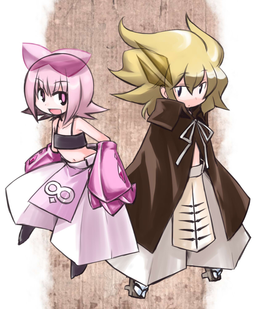 2boys, androgynous, karakuri_douji_ultimo, kikou_douji_ultimo, kugelschreiber, long_hair, male_focus, multiple_boys