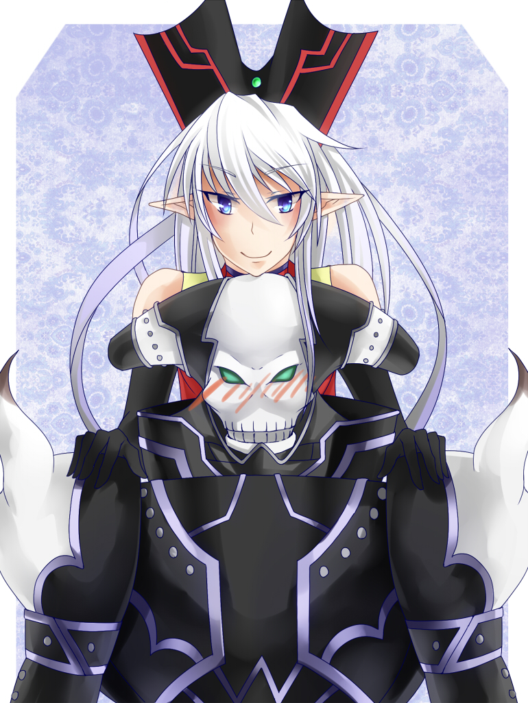 1girl, blush, couple, demise, _king_of_armageddon, duel_monster, hiari, ruin