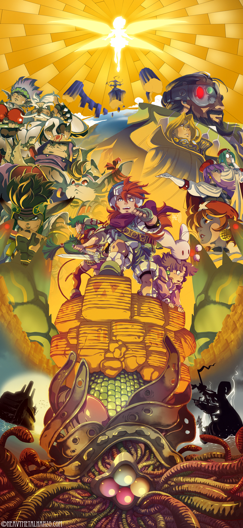 6+boys, 6+girls, animal, animal_ears, armor, artificial_eye, baal_(grandia), beard