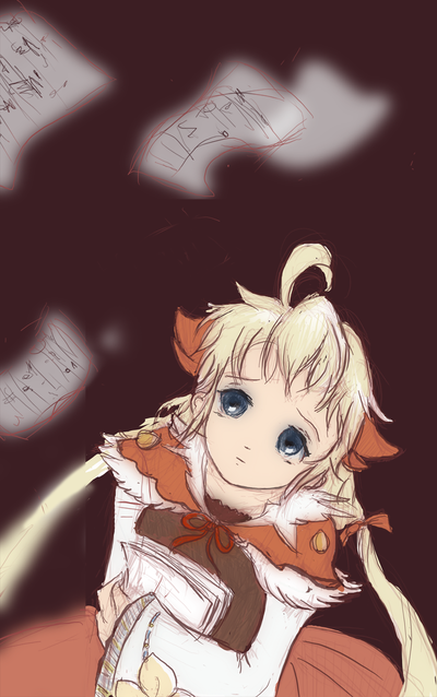 1girl, blonde_hair, blue_eyes, dress, little_polka, polka_(trusty_bell), tagme, trusty_bell