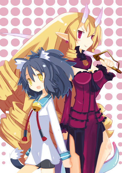 animal_ears, cat_ears, cat_tail, disgaea, horns, nippon_ichi, pixiv_sample, red_eyes, resized, ruchiru_(disgaea), stella_grossular, tail