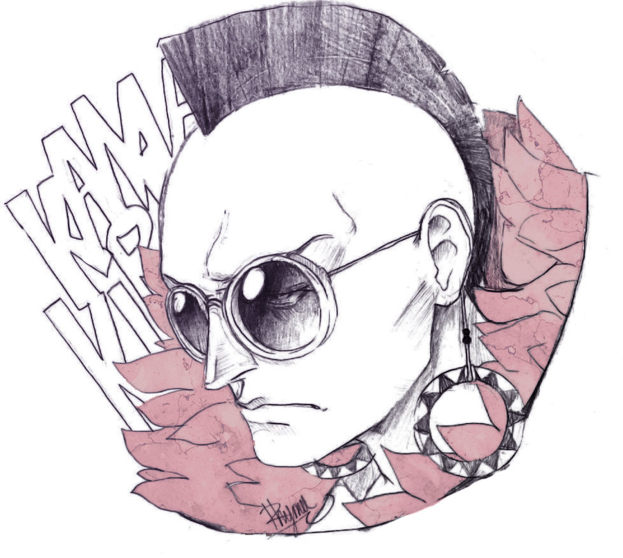 1boy, character_name, earrings, feathers, frown, jewelry, kamakiri_(one_piece), male_focus