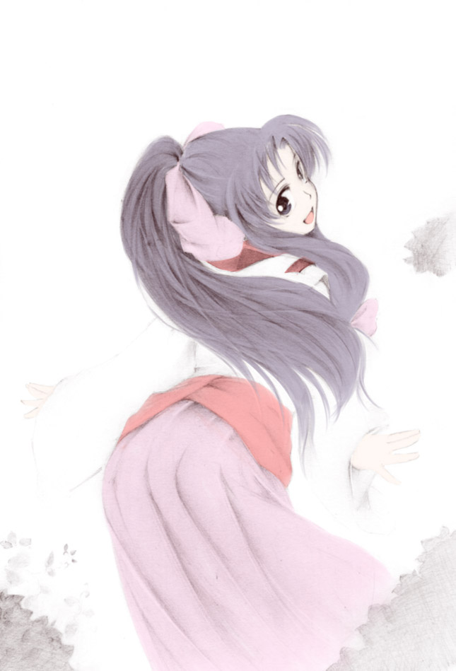 1girl, eternal_melody, female_focus, jason_(kaiten_kussaku_kikou), kurenai_wakaba, long_hair, looking_at_viewer, looking_back